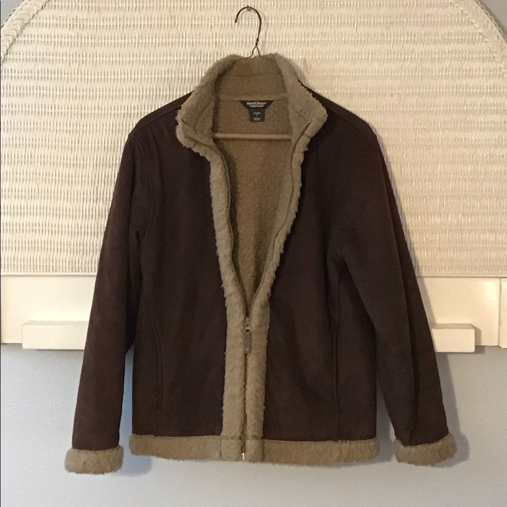 Woolrich Women’s Faux Suede Sherpa Jacket - Picture 2 of 9